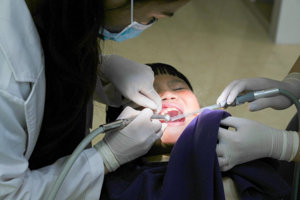 Child during Dental Procedure