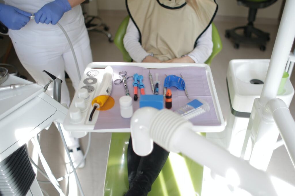 Person Sitting on Dental Chair