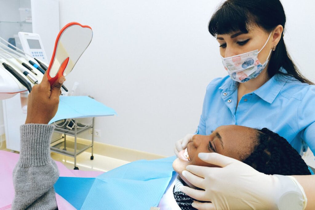 Woman Having Dental Check-up